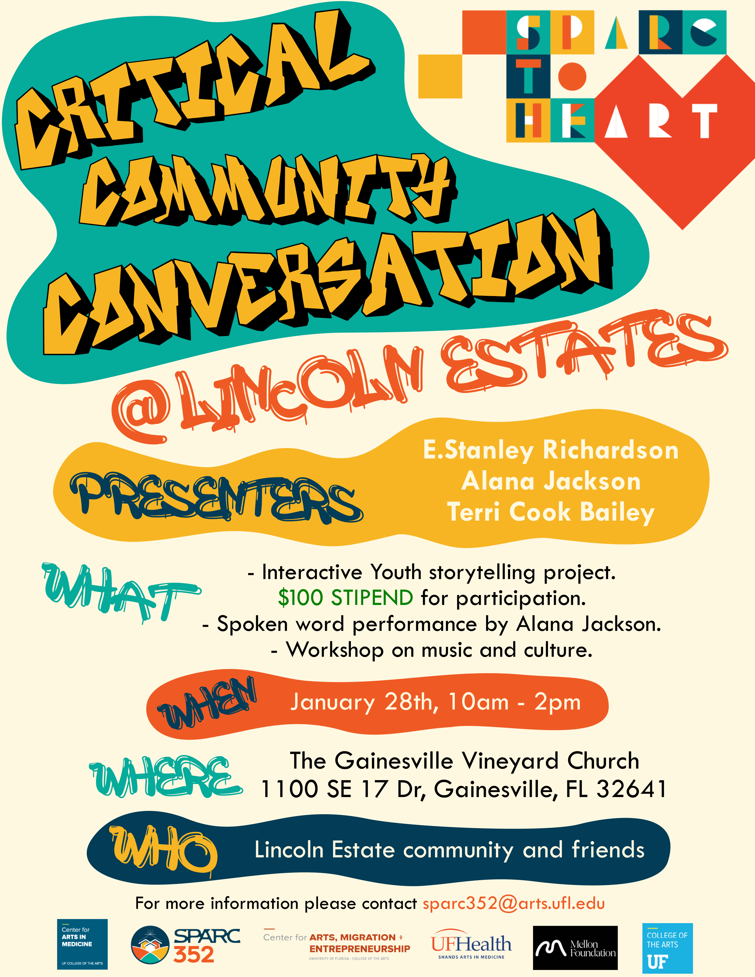 Flyer for critical community conversation