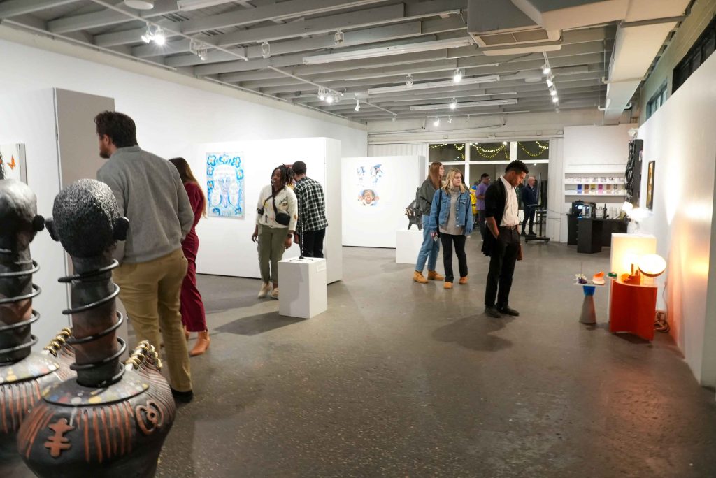 Inside of an art gallery