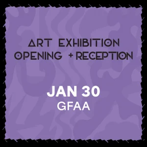 Art exhibition opening and reception, January 30, at Gainesville fine arts association